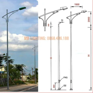 Cột đèn chiếu sáng cần rời